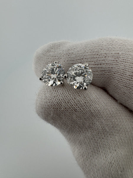 14k White Gold 2ctw VS/VVS Lab Diamond Studs